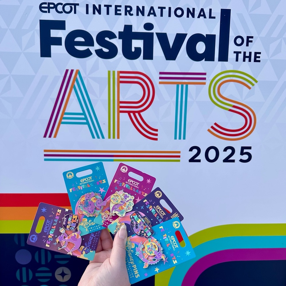 5 Festival of the Arts 2025 Collectible Pins including (PASSHOLDER) DISNEY PARK